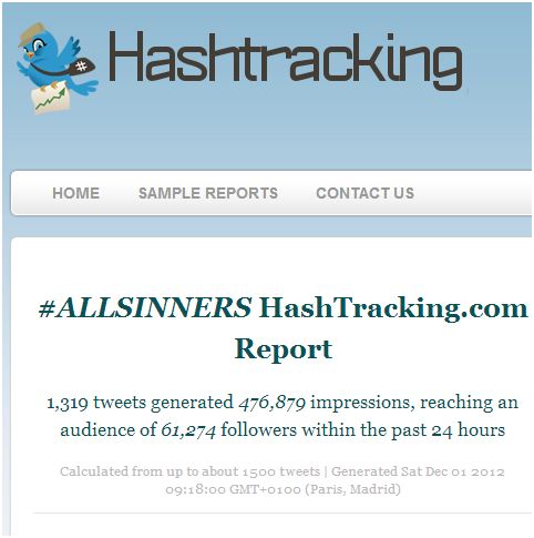 hashtracking report 1 12 2012 all sinners